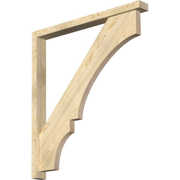 Ekena Millwork Balboa Block Rough Sawn Bracket w/ Offset Brace, Douglas Fir, 4"W x 40"D x 44"H BKT0402X40X44BOA05RDF - main